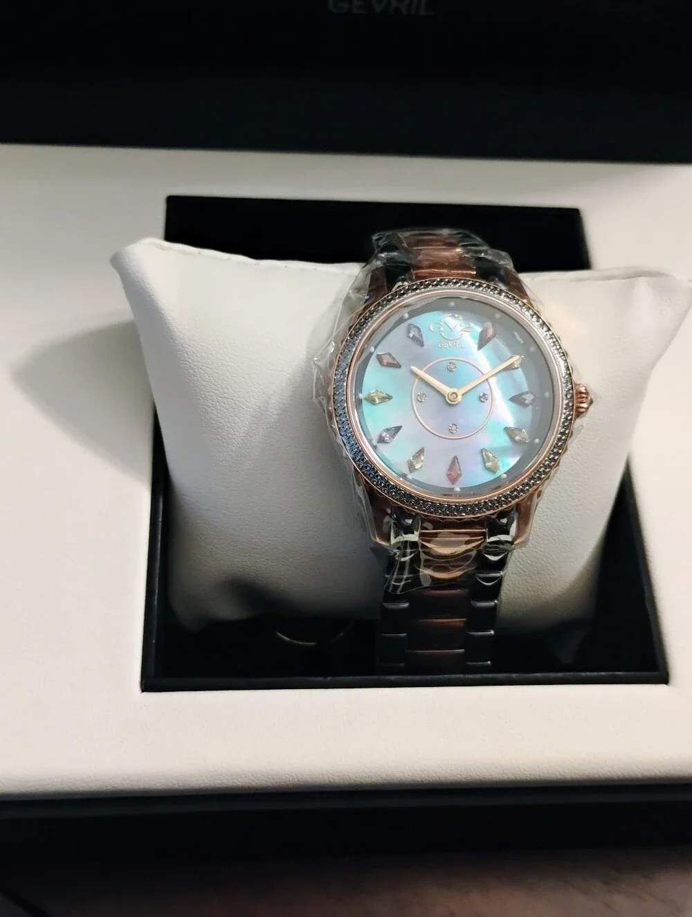 NWT-Rose Gold GV2 Gevril Siena Watch, 36 mm